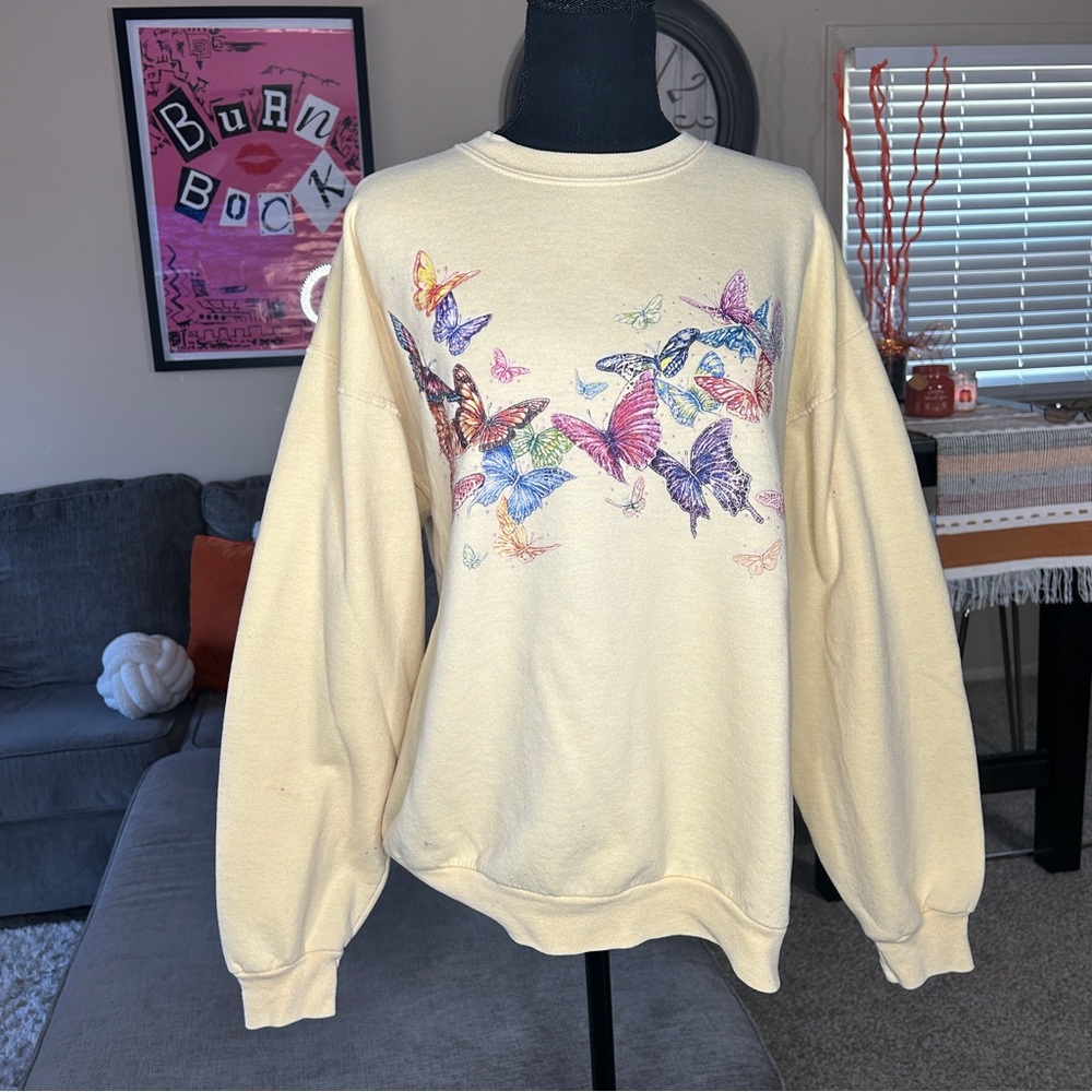 Vintage Magical Colorful Butterfly Sweatshirt